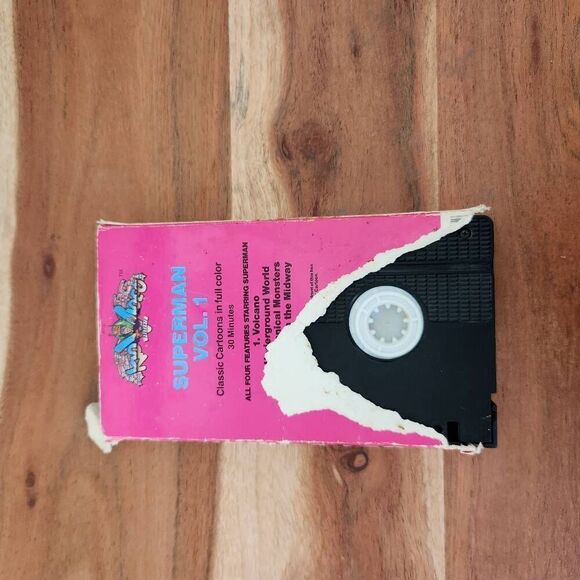 1991 Superman 80s vintage VHS video cassette tape Volume 1 superhero DC cartoon - Picture 5 of 7